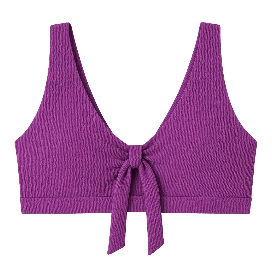 Haut de maillot de bain post-opératoire violet Malou - Image 2
